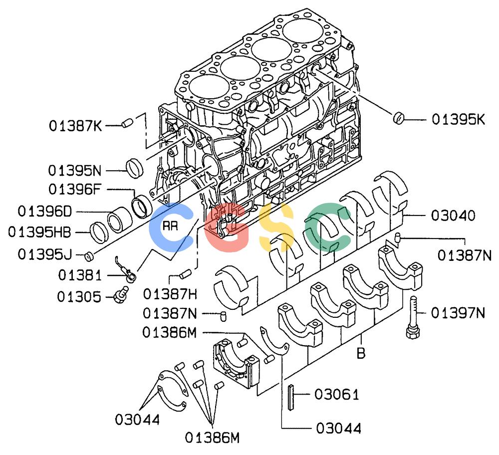 神钢零件查询(ED190LC-6E) - BLADE RUNNER EXCAVATOR/DOZER BTW YL03U0136 - YL03U0292 (1/05-12/06) (11-040[01]) - CYLINDER BLOCK ASSY Kobelco