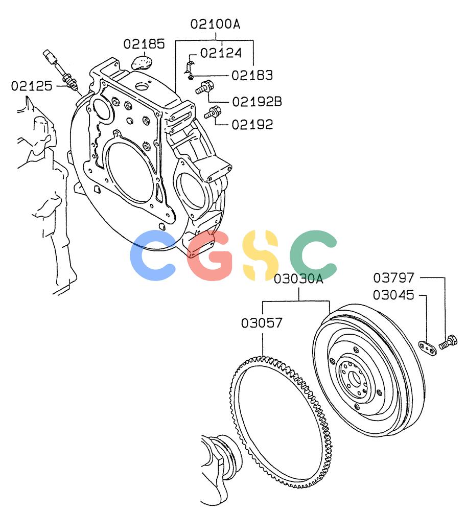 纽荷兰零件查询(E235SRLC) - CRAWLER EXCAVATOR BTW YU04-00837 - YU04-01417 (08-010) - FLYWHEEL & HOUSING New Holland Constructuion