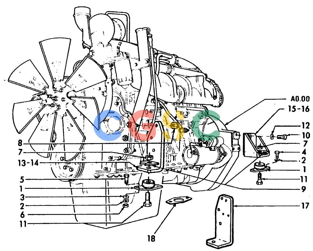 纽荷兰零件查询(FD20) - CRAWLER DOZER (A0.02[001]) - ENGINE MOUNTING New Holland Constructuion