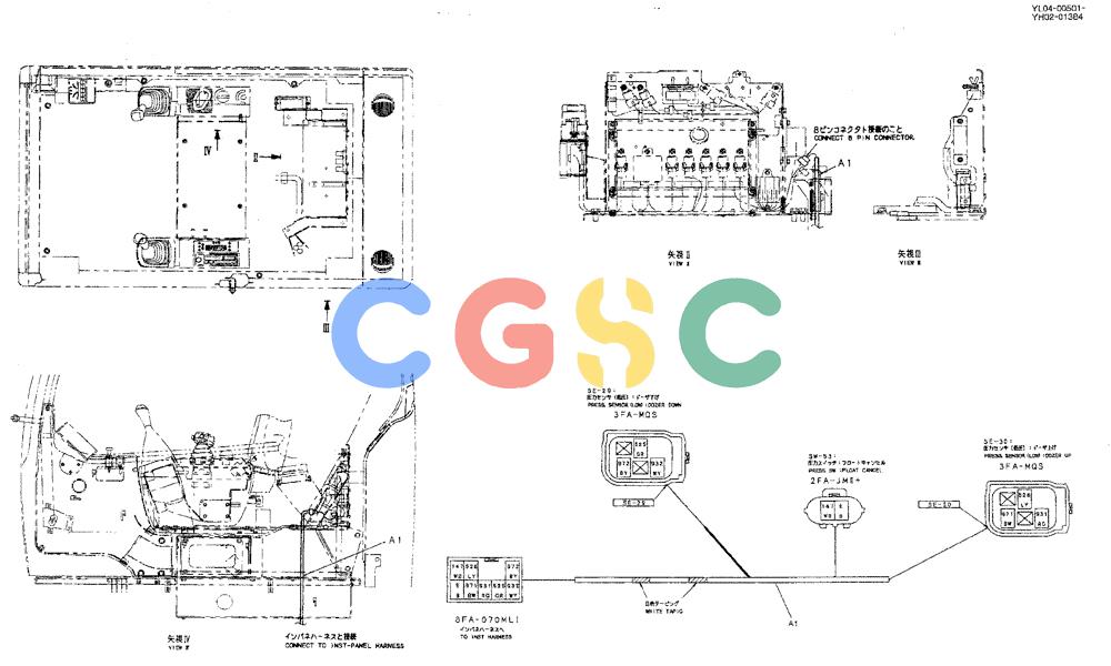 神钢零件查询(ED150-1E) - BLADE RUNNER EXCAVATOR/DOZER ASN YL05-00555 (11/03-12/04) (01-021[02]) - HARNESS ASSY Kobelco