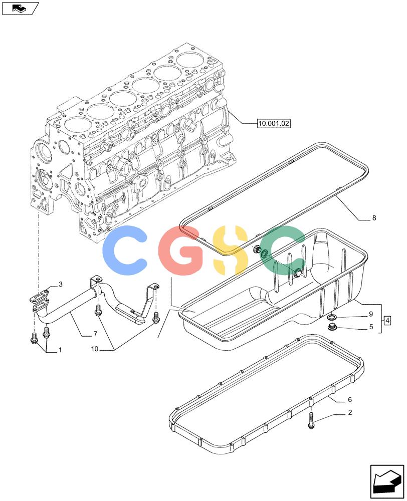 神钢零件查询(F4HFE613T A004) - ENGINE 504384900 - 84232924 (3/11-) (10.102.01) - ENGINE OIL SUMP & RELATED PARTS (2853310) Kobelco