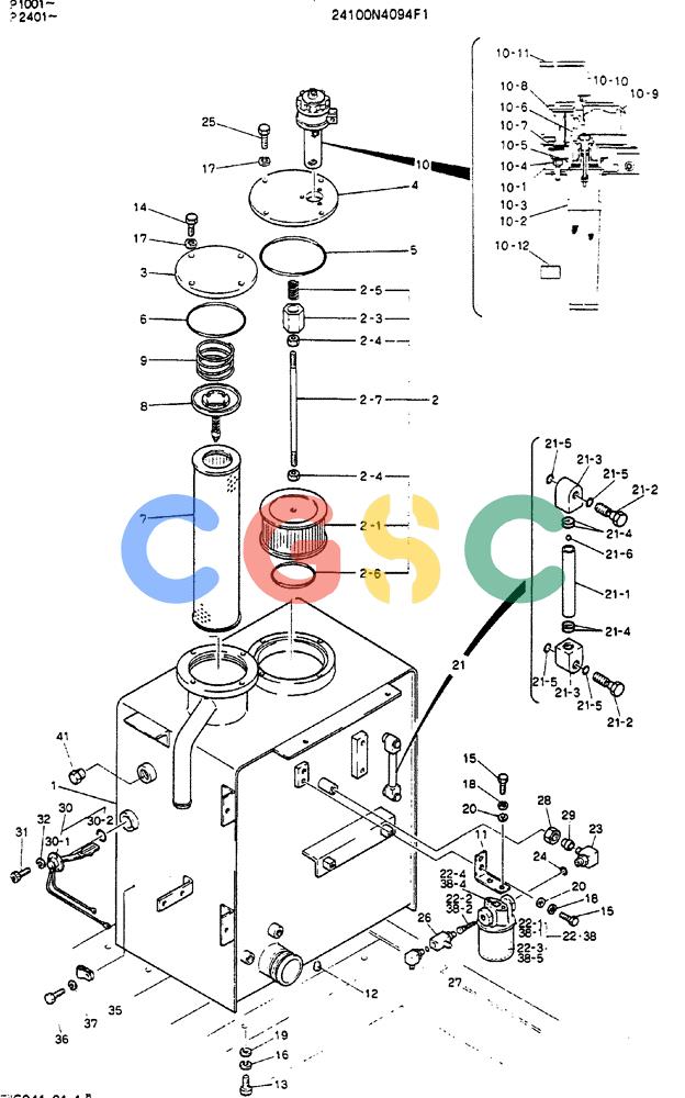 神钢零件查询(MD140BLC) - EXCAVATOR BTW YP1001 - YP1281 (1/80-12/06) (01-006) - TANK ASSY, HYDR Kobelco