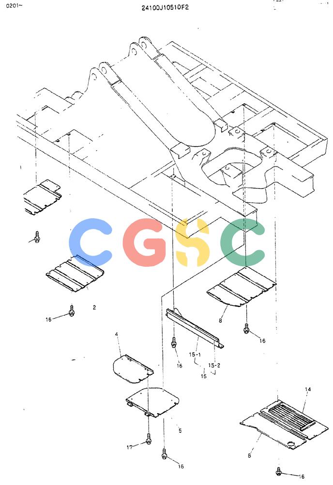 神钢零件查询(MD450BLC) - EXCAVATOR BTW TS0201 - TS0394 (1/80-12/06) (02-007) - COVER ASSY, UNDER Kobelco