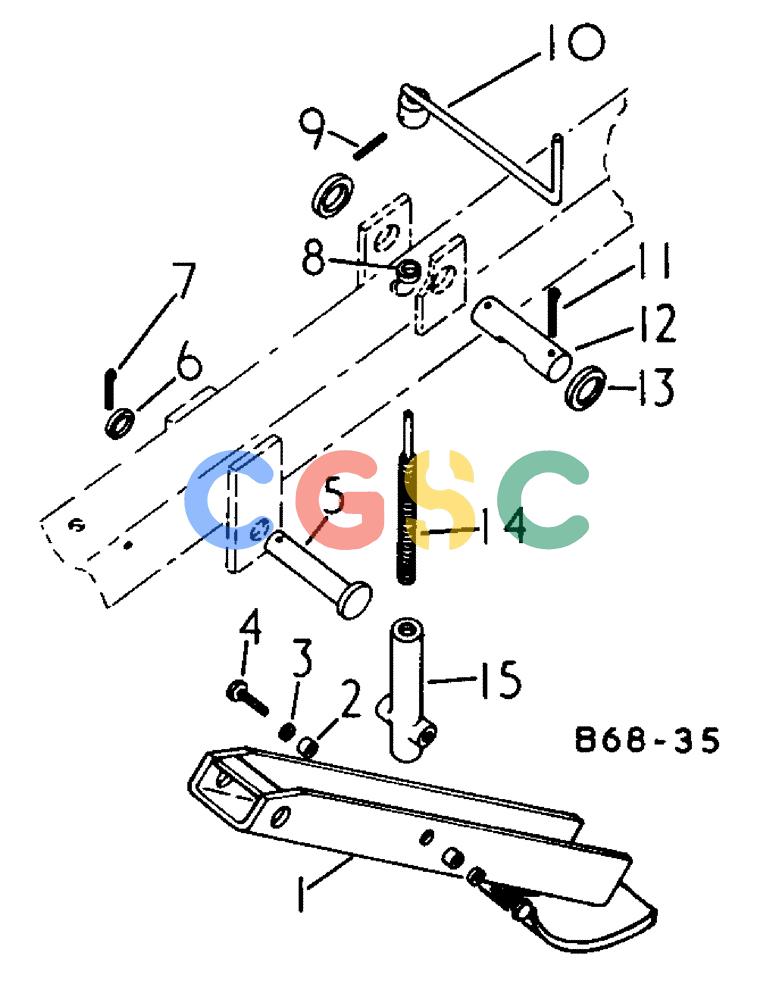 凯斯零件查询(425) - INTERNATIONAL HARVESTER RECTANGULAR BALER (1/76-12/85) (A-47) - LIFTING JACK Case Agriculture