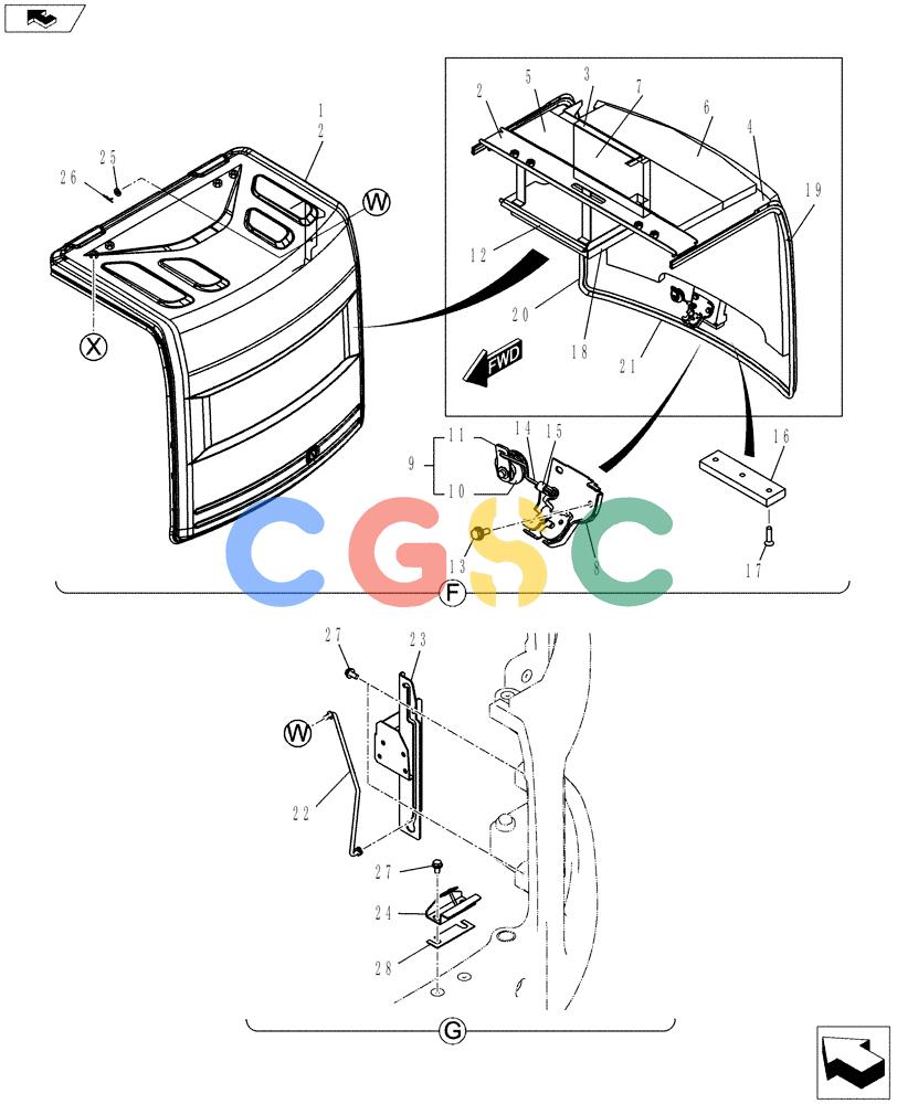 纽荷兰零件查询(E70BSR) - COMPACT CRAWLER EXCAVATOR ASN YT06-18001 (01-069[07]) - GUARD INSTALLATION New Holland Constructuion