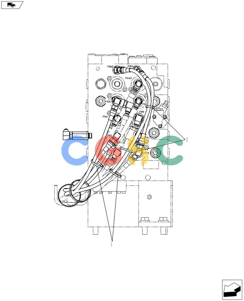 神钢零件查询(ED150-2) - BLADE RUNNER EXCAVATOR/DOZER ASN LH01-01001 (1/09-12/12) (01-026[03]) - CONTROL LINES, MAIN Kobelco