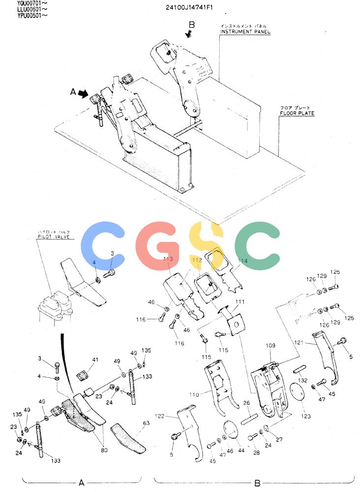 神钢零件查询(MD240C) - EXCAVATOR ASN LLU00601 (1/80-12/06) (03-001[01]) - CONTROL ASSY (WRIST) Kobelco