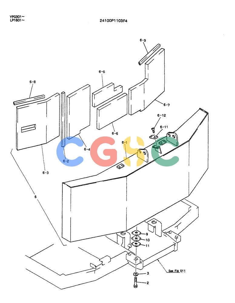 神钢零件查询(K905ALC) - EXCAVATOR ASN YP0301 (1/86-12/03) (01-004) - COUNTER WEIGHT ASSY Kobelco