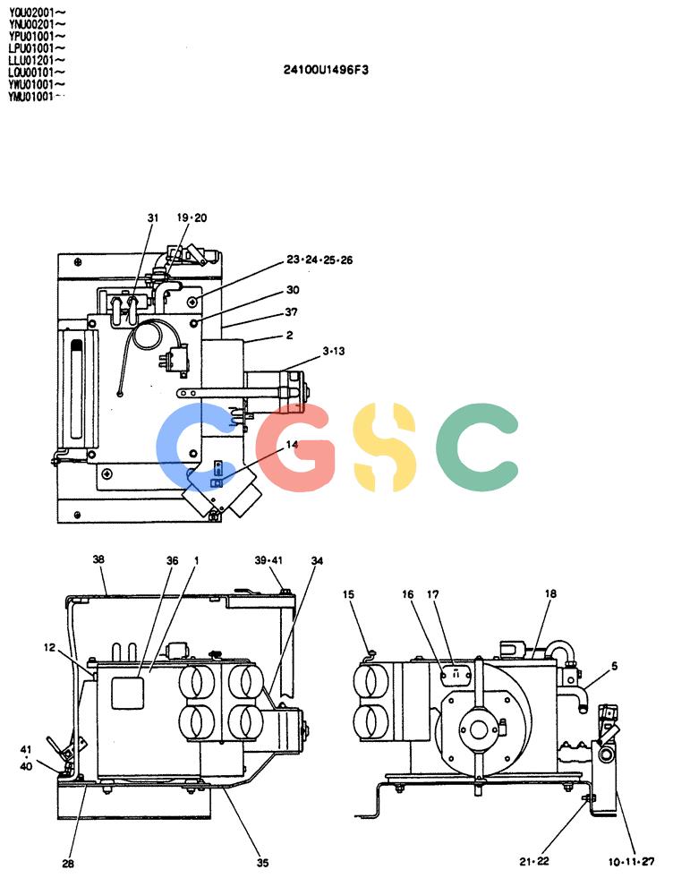 神钢零件查询(SK130LC) - EXCAVATOR BTW YPU1001 - YPU2000 (1/98-12/98) (05-021) - HEATER ASSY Kobelco