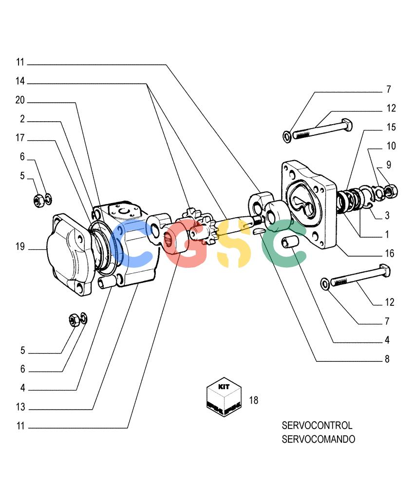 纽荷兰零件查询(FL175) - CRAWLER LOADER (N.A. VERSION) (6/92-) (3.437[08]) - PILOT GEAR PUMP - COMPONENTS New Holland Constructuion