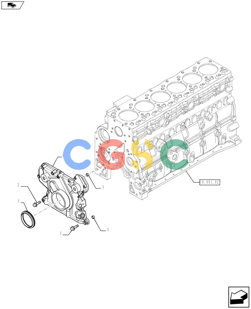 神钢零件查询(F4GE9684F J602) - ENGINE - 504375333 - 84250815 (1/13-) (10.102.02) - CRANKCASE COVERS (2853369) Kobelco