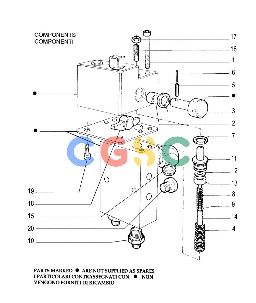 纽荷兰零件查询(FL175) - CRAWLER LOADER (N.A. VERSION) (6/92-) (2.304[06]) - BRAKE CONTROLS - VALVE New Holland Constructuion