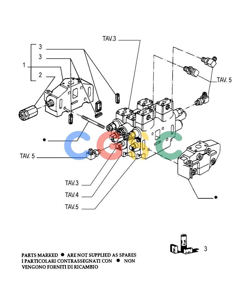 纽荷兰零件查询(FD145) - CRAWLER DOZER (N.A. VERSION) (10/98-) (3.436[02]) - 3 SPOOL VALVE - COMPONENTS New Holland Constructuion
