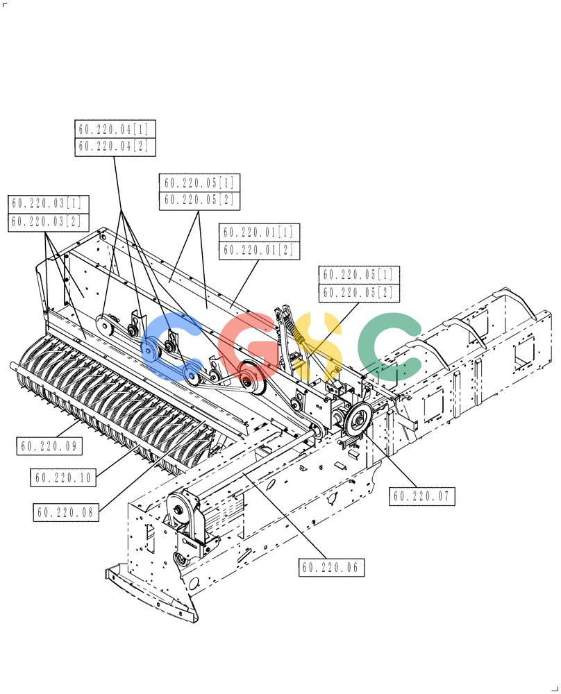 凯斯零件查询(SB541C) - SMALL SQUARE BALER (9/09-12/10) (00.000.60) - PICTORIAL INDEX, FEEDER Case Agriculture