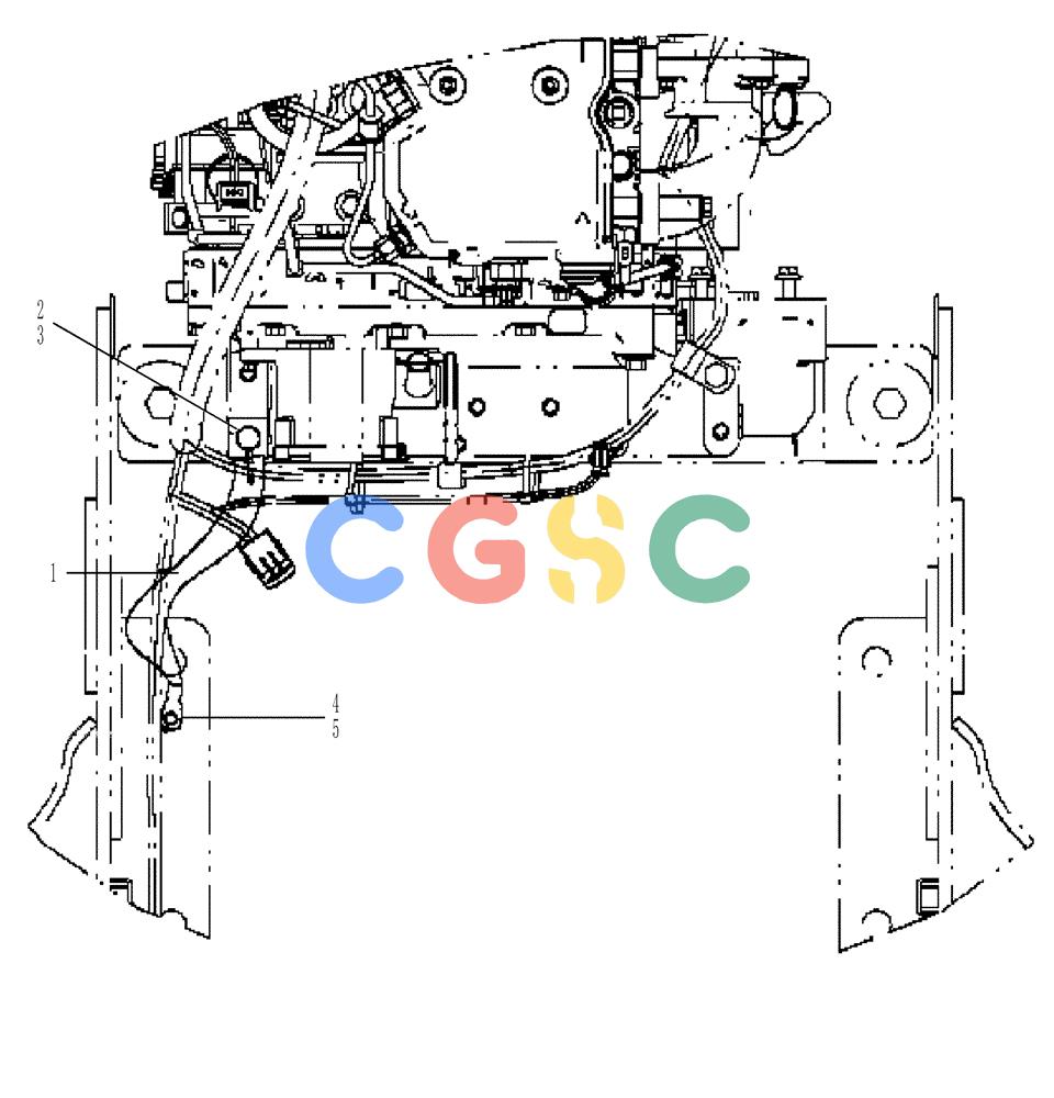 纽荷兰零件查询(D85B) - CRAWLER DOZER TIER 3 (3/08-) (04-08) - ENGINE GROUND STRAP MOUNTING New Holland Constructuion