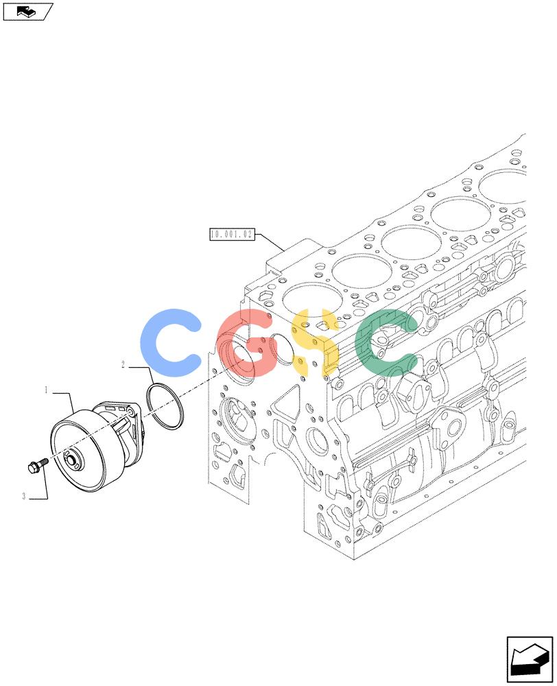 神钢零件查询(F4HFE613U A005) - ENGINE 5801366315 - 84169137 (3/10-) (10.402.02) - WATER PUMP (504062836) Kobelco