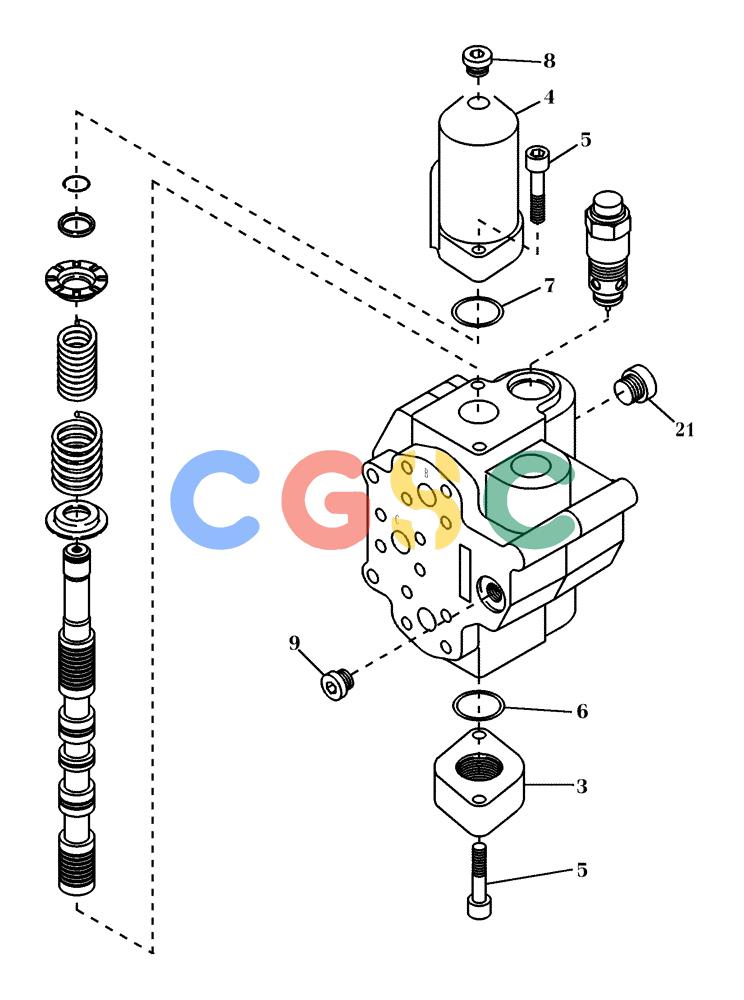 纽荷兰零件查询(EC130) - CRAWLER EXCAVATOR (4/99-) (23.612[001]) - CONTROL BLOCK (OPTION) (S/N 11701-UP) New Holland Constructuion