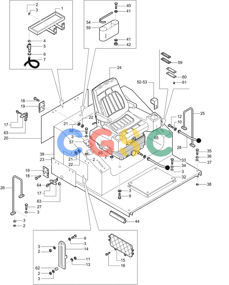 纽荷兰零件查询(FD80) - CRAWLER DOZER (1/98-) (5.669[01]) - OPERATOR'S COMPARTMENT New Holland Constructuion