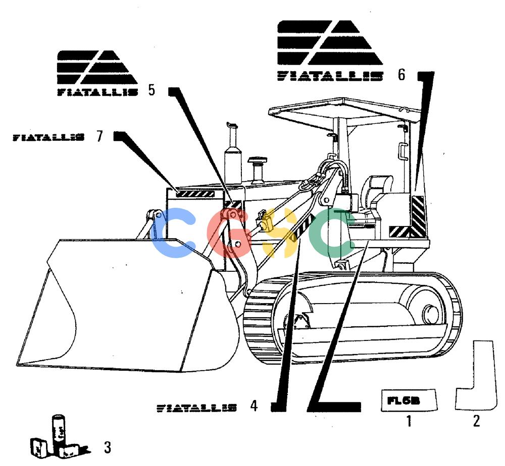 纽荷兰零件查询(FL5B) - CRAWLER LOADER (L1.25[001]) - TYPE PLATES New Holland Constructuion
