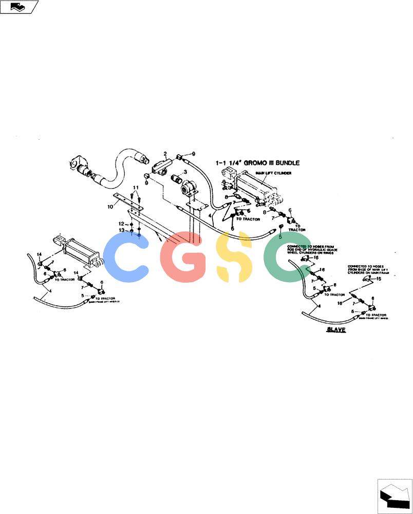 凯斯零件查询(4100 II) - DMI APPLICATOR - 1990 (1/90-12/95) (35.100.03) - 1/4" GROMO III ASSY- MAIN LIFT Case Agriculture