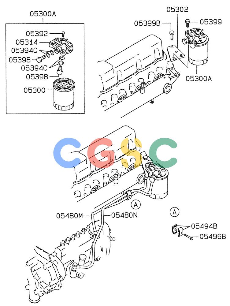 纽荷兰零件查询(E235SRLC) - CRAWLER EXCAVATOR BTW YU04-00837 - YU04-01417 (08-019) - FUEL FILTER & HOSE New Holland Constructuion