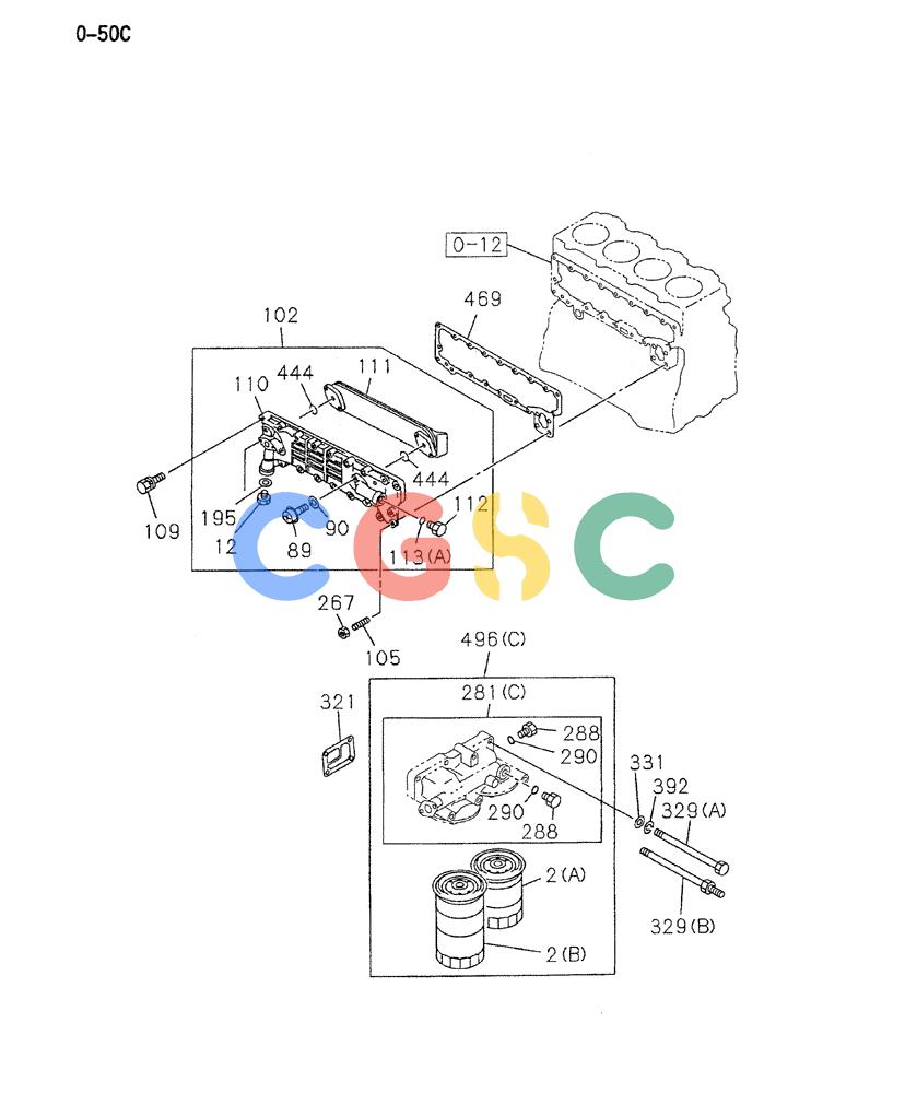 神钢零件查询(ED150-1E) - BLADE RUNNER EXCAVATOR/DOZER ASN YL05-00555 (11/03-12/04) (10-022) - OIL COOLER AND OIL FILTER Kobelco