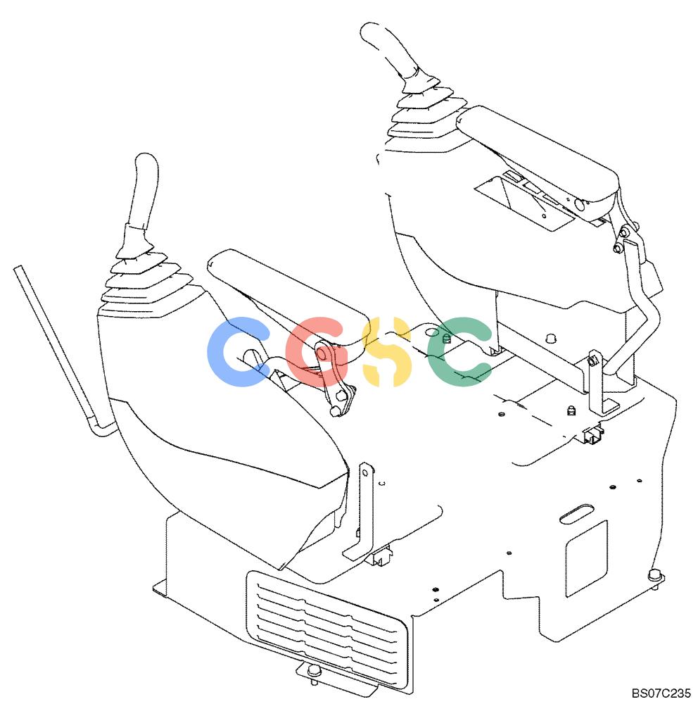 神钢零件查询(SK170-8) - ACERA MARK III EXCAVATOR - TIER 3 (NA) ASN YM04-U1601 - (5/07-12/12) (02-25[00]) - CONTROL, OPERATORS (STD) (YN03M00148F1) Kobelco