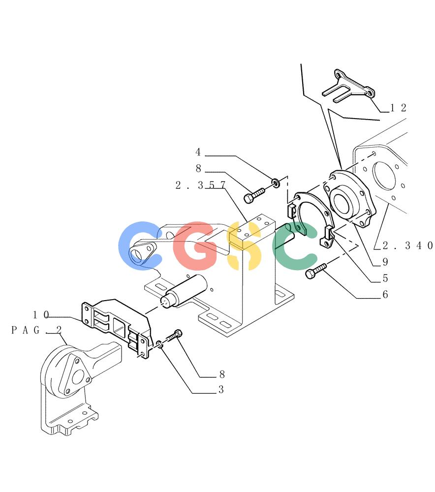 纽荷兰零件查询(DC150PS) - CRAWLER DOZER (2.346[04]) - TRACK IDLER - YOKE New Holland Constructuion
