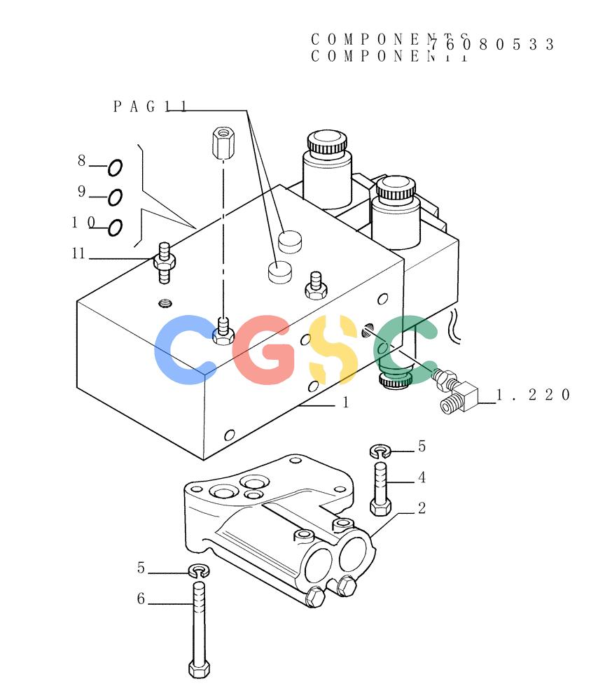 纽荷兰零件查询(DC150.B) - CRAWLER DOZER TIER 2 (3/03-) (1.211[10]) - TRANSMISSION - CONTROL VALVE New Holland Constructuion