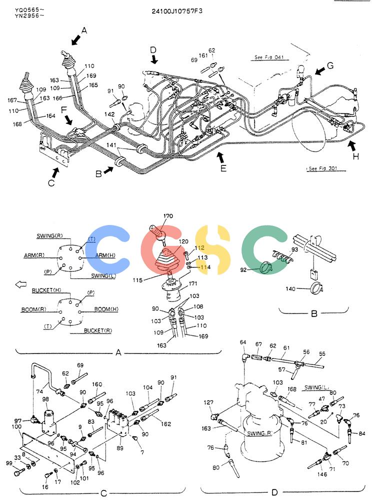神钢零件查询(K907LC) - MARK II EXCAVATOR ASN YQ0565 (GLOBAL) (1/87-12/03) (03-004[01]) - REMOTE CONTROL ASSY (24100J10757F3) Kobelco