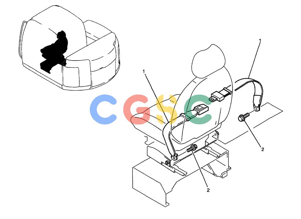纽荷兰零件查询(E70) - MIDI CRAWLER EXCAVATOR (NA) (1/06-) (050) - BELT ASSEMBLY, SEAT New Holland Constructuion