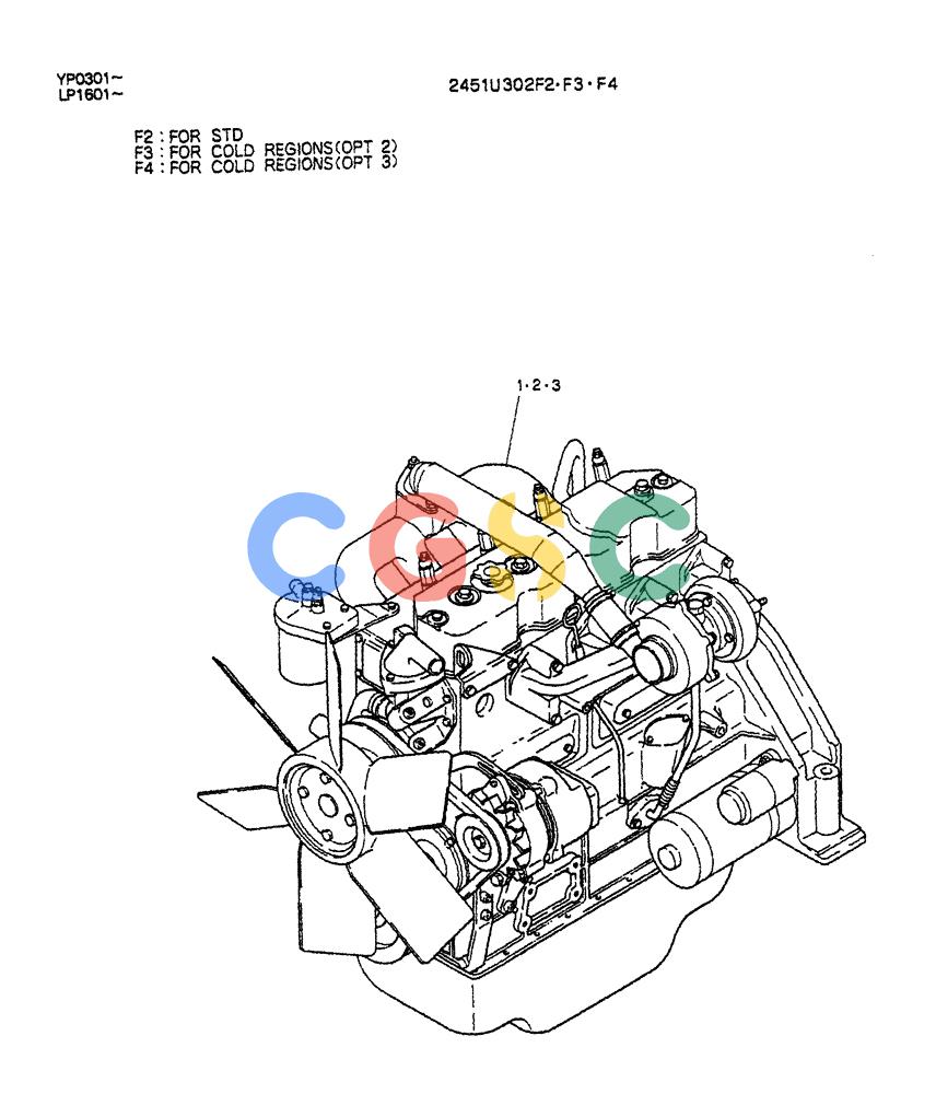 神钢零件查询(K905ALC) - EXCAVATOR ASN YP0301 (1/86-12/03) (05-003) - ENGINE ASSY Kobelco