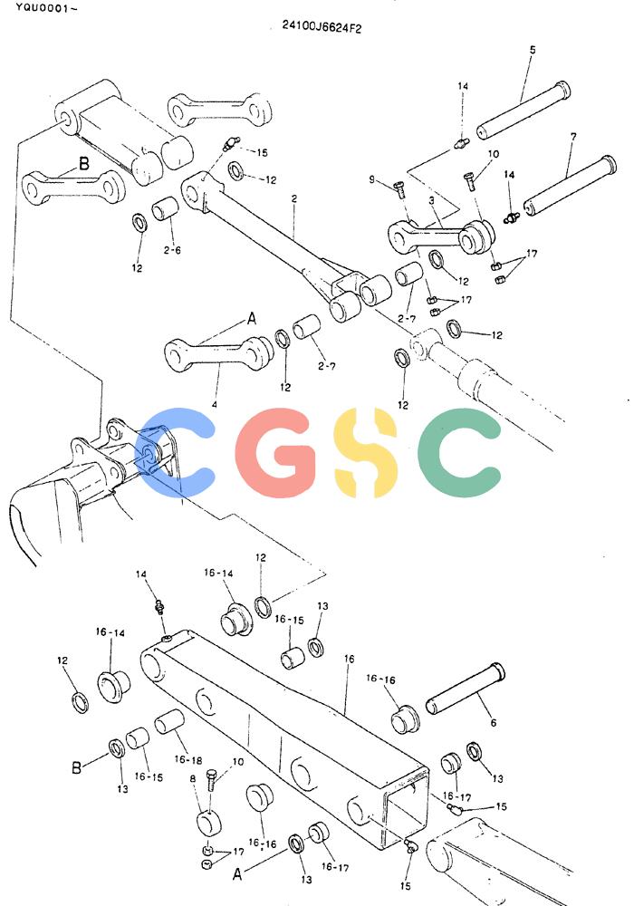神钢零件查询(MD200BLC) - EXCAVATOR ASN YQU0001 (1/80-12/06) (09-003) - ARM ASSY, EXTENSION Kobelco