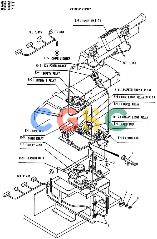 神钢零件查询(SK130LC) - EXCAVATOR BTW YPU1001 - YPU2000 (1/98-12/98) (06-003) - HARNESS ASSY (CONTROLLER) Kobelco