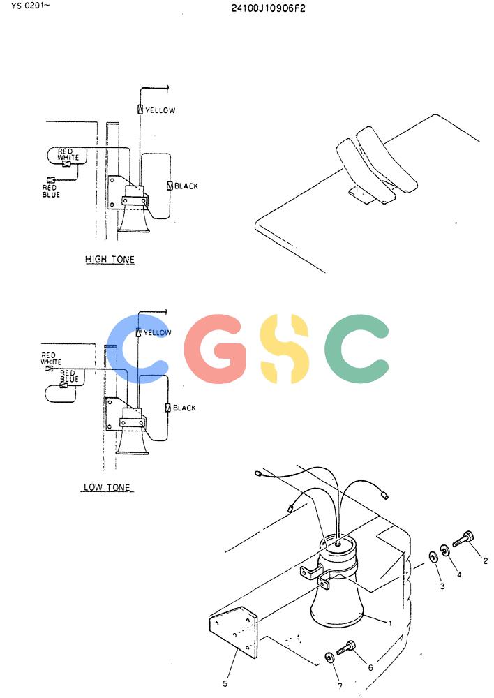 神钢零件查询(MD450BLC) - EXCAVATOR BTW TS0201 - TS0394 (1/80-12/06) (08-007) - BUZZER ASSY, BACK Kobelco