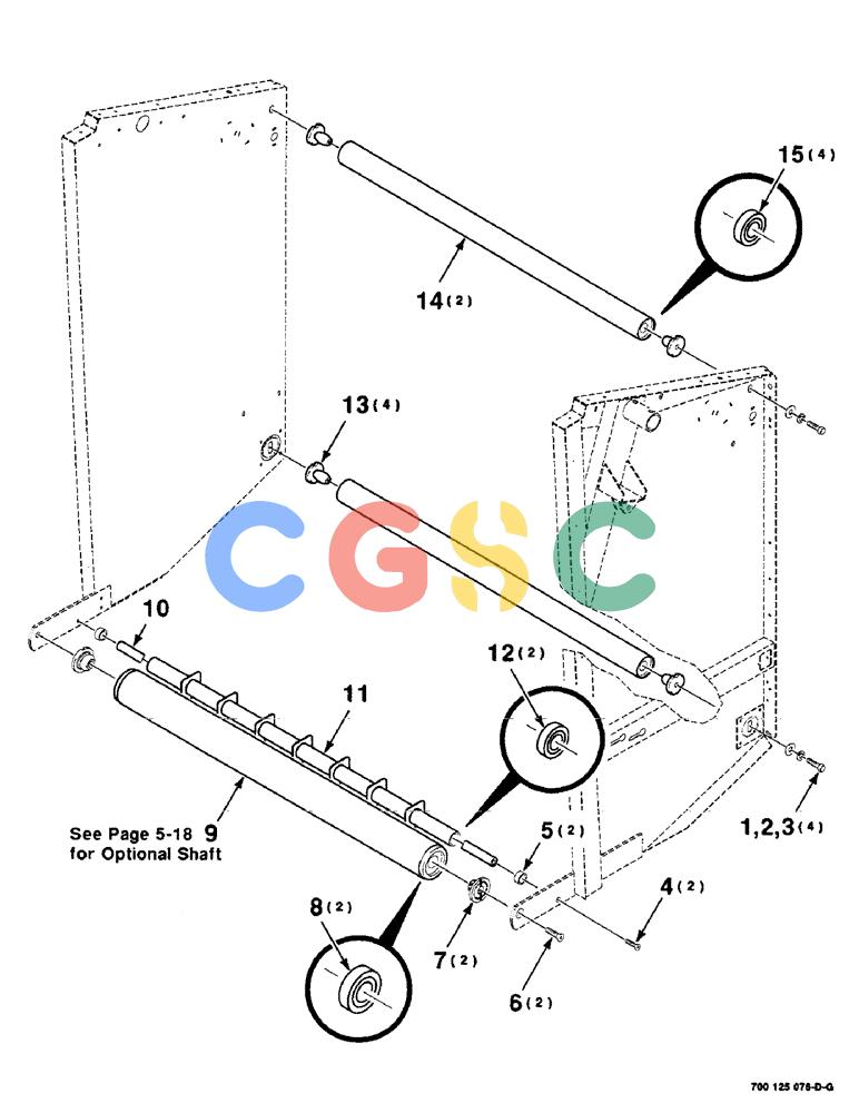 凯斯零件查询(8465) - CASE IH AUTO ROUND BALER (1/91-12/97) (5-10) - TAILGATE ROLLER ASSEMBLY, SERIAL NUMBER CFH0077006 THROUGH CFH0077365 Case Agriculture