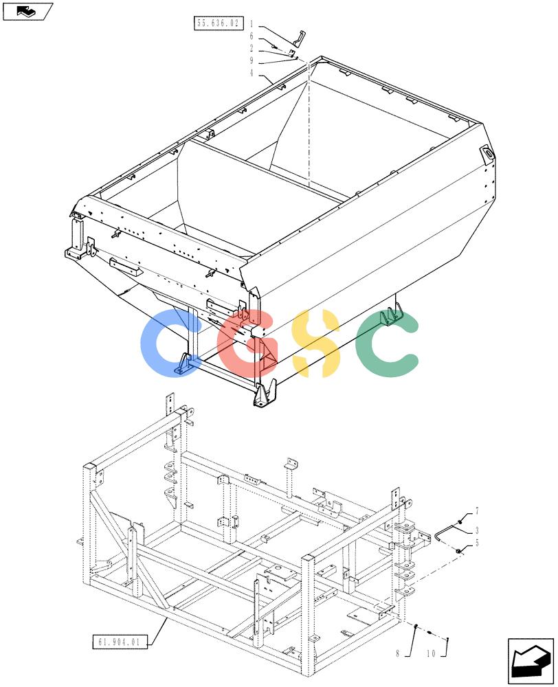 凯斯零件查询(810) - FLEX-AIR APPLICATOR - 2012 (2/12-) (78.110.01.AB) - MAIN BIN Case Agriculture