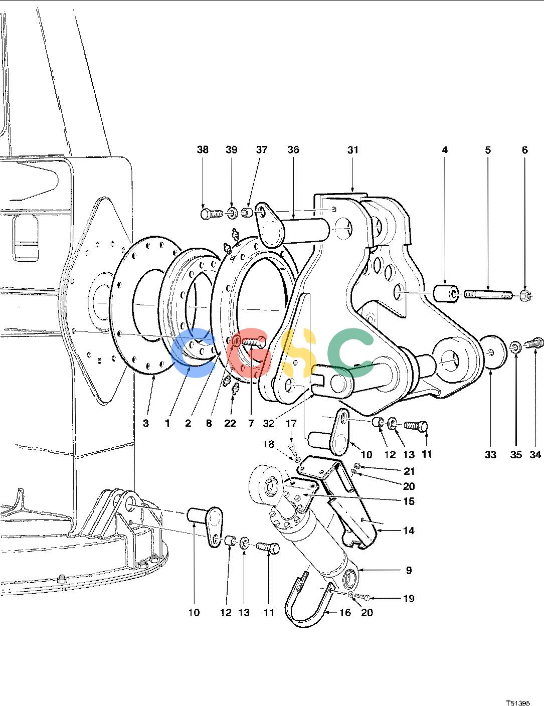 约翰迪尔零件查询JD653E - ATTACHMENTS WRIST ASSEMBLY 18`` HEAD ( 970560 - ) 4542-050/12 [4542-050/12]EPC John Deere online