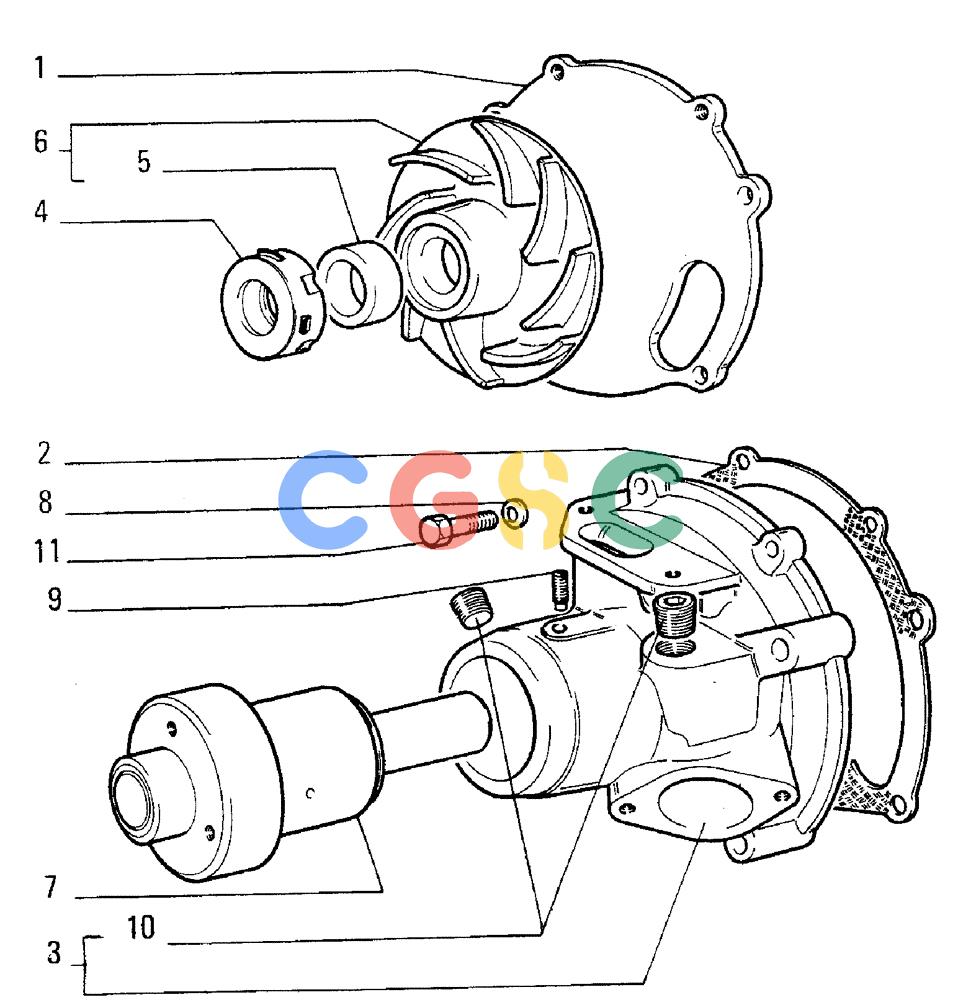 纽荷兰零件查询(FL5B) - CRAWLER LOADER (A4.03/B[001]) - WATER PUMP New Holland Constructuion