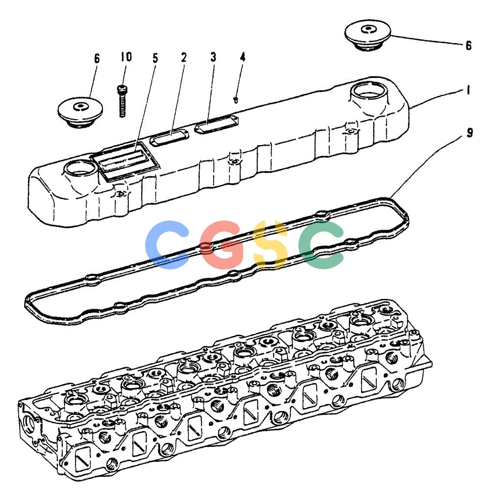 神钢零件查询(65R5P) - MITSUBISHI DIESEL ENGINE - LK300A WHEEL LOADER (1/06-12/06) (01-003) - ROCKER COVER Kobelco