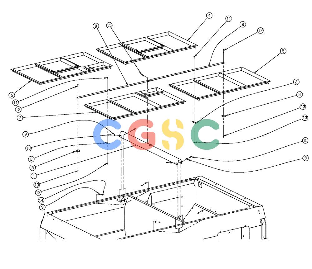 凯斯零件查询(FLX810) - FLEX-AIR APPLICATOR (10/03-8/09) (01-003) - MAIN BOX SCREEN GROUP Case Agriculture