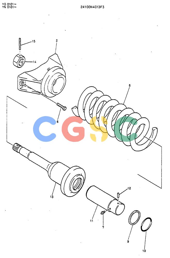 神钢零件查询(MD200BLC) - EXCAVATOR BTW YQ0101 - YQ0564 (1/80-12/06) (06-005) - SPRING ASSY, TRACK Kobelco
