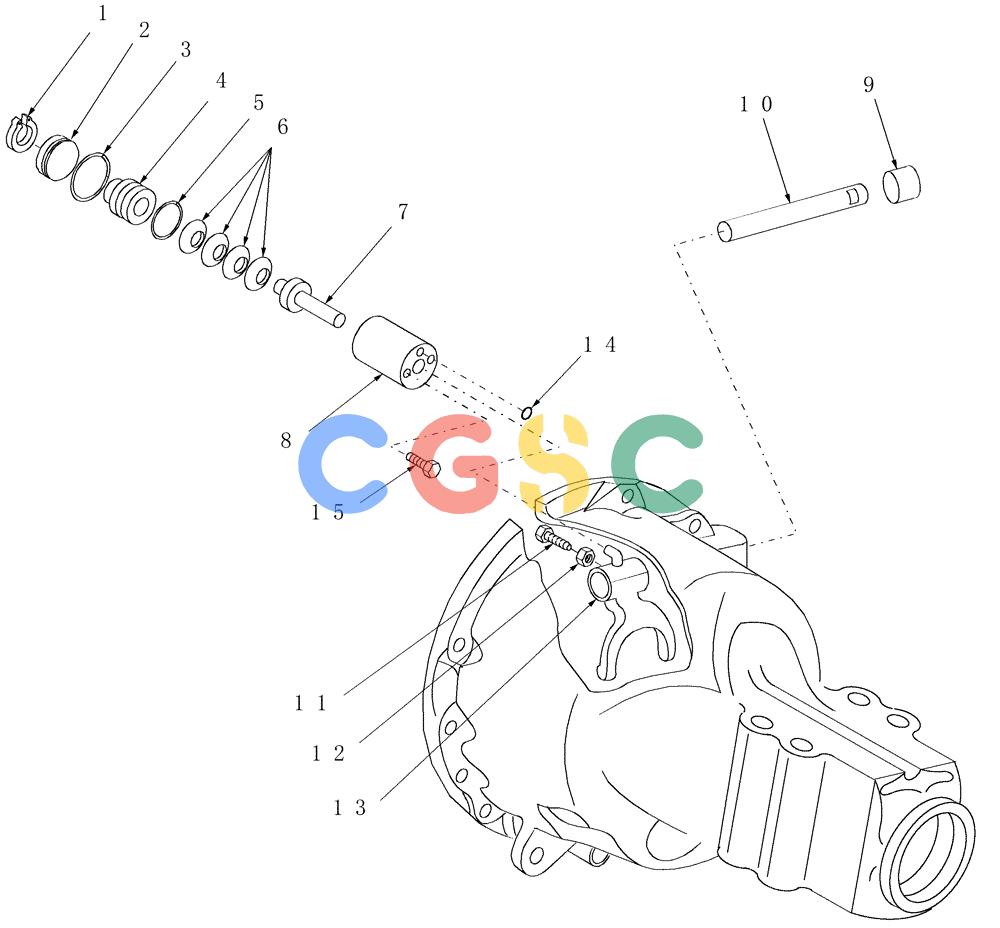 纽荷兰零件查询(D45) - DRIVE AXLE, PCG (1/88-) (004) - HYDRAULIC DIFFERENTIAL LOCK CONTROL New Holland Constructuion