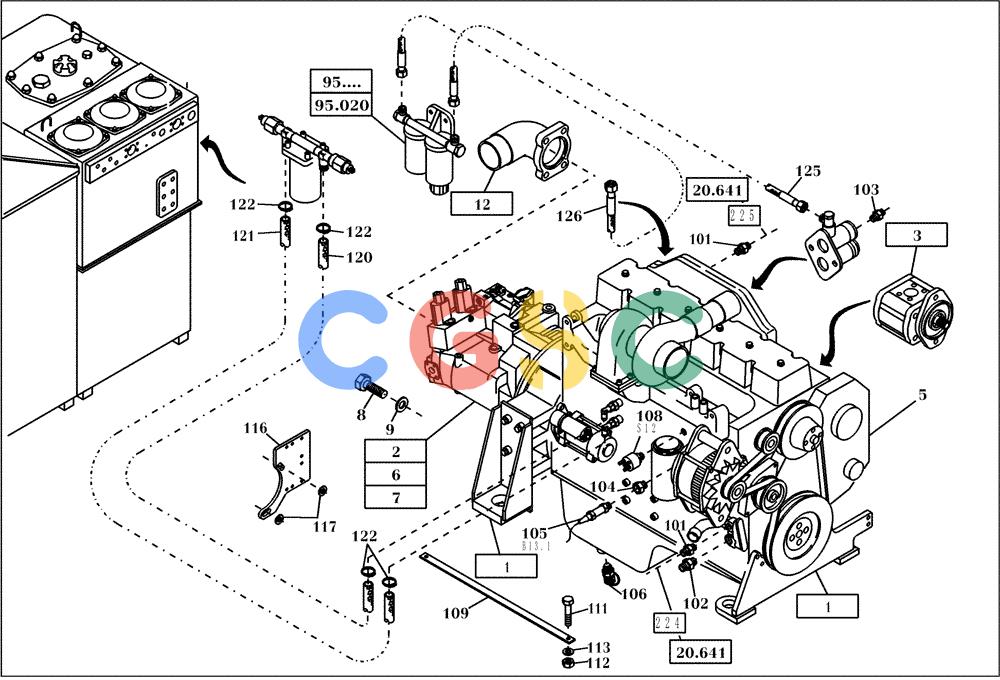 纽荷兰零件查询(EC350) - CRAWLER EXCAVATOR (2/00-) (13.011[002]) - MOTOR MOUNTING PARTS (S/N 735033-UP) New Holland Constructuion