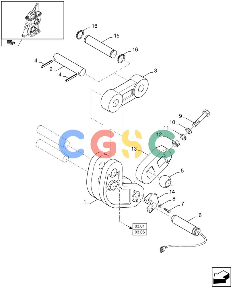 凯斯零件查询(LBX432S) - BIG RECTANGULAR BALER (3/03-12/08) (03.11[01]) - PLUNGER, LOAD MEASUREMENT Case Agriculture