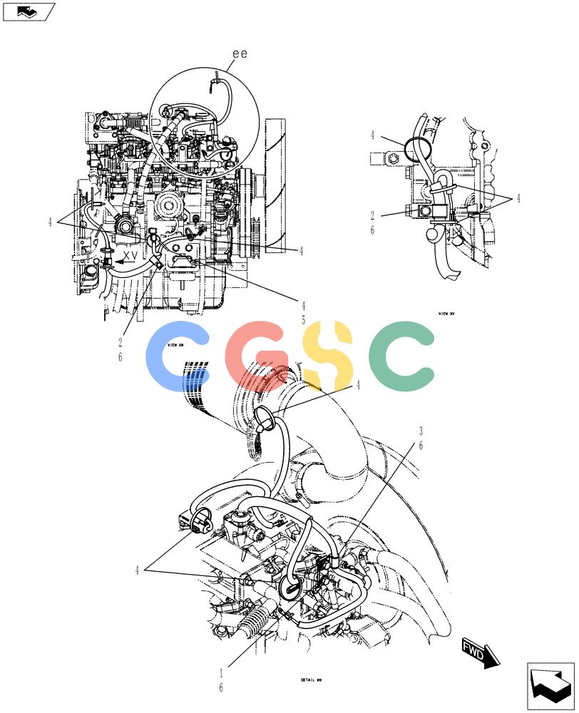 纽荷兰零件查询(E80BMSR) - COMPACT CRAWLER EXCAVATOR ASN LF06-04501 (NBTA18037) (01-083[06]) - HARNESS ASSEMBLY, UPPER New Holland Constructuion