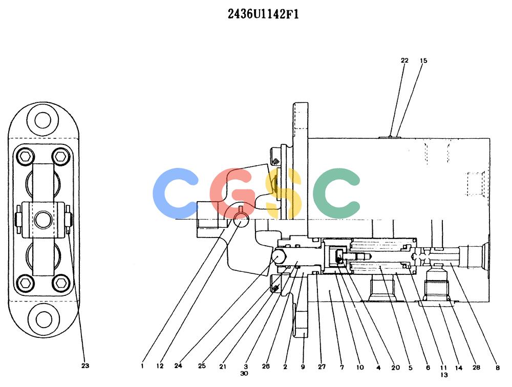 神钢零件查询(K909LC) - MARK II EXCAVATOR ASN LL1488 (1/87-12/03) (11-013) - VALVE ASSY, PILOT Kobelco