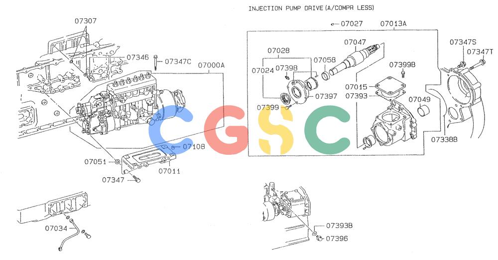 神钢零件查询(6D24-TEB) - MITSUBISHI DIESEL ENGINE (1/06-12/06) (03-002) - FUEL INJECTION PUMP GENERAL Kobelco