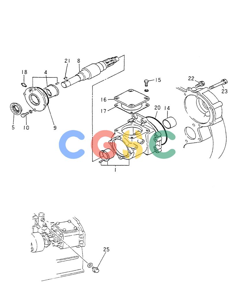 神钢零件查询(6D22-TC) - MITSUBISHI DIESEL ENGINE - K909A, K912A, K916, & K935 (1/76-12/06) (05-001) - FUEL INJECTION PUMP DRIVE Kobelco