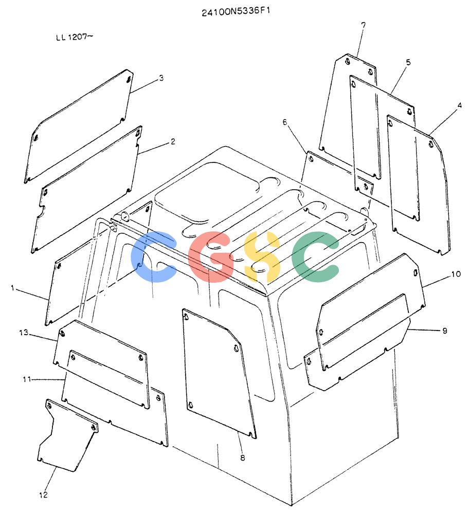 神钢零件查询(K909LC) - MARK II EXCAVATOR BTW LL1207 - LL1487 (1/87-12/03) (08-002) - GUARD ASSY Kobelco